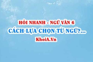 Cách lựa chọn từ ngữ phù hợp khi nói hoặc viết và tác dụng? Ngữ Văn lớp 6